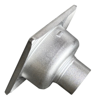 Preview: Hofablauf Edelstahl 250 x 250 mm Abgang senkrecht an 110er KG Rohr